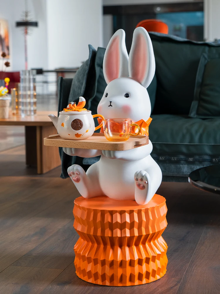 

Nordic Home Decor Rabbit Statue Luxury Living Room Decoration Large Resin Crafts Sculpture Creative Home Accessories Floor lamp