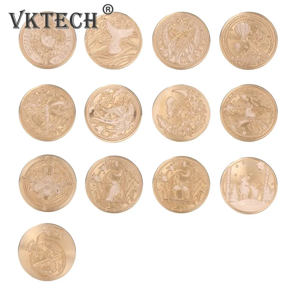 

Круглая запечатывающая сменная латунная головка для скрапбукинга в стиле ретро