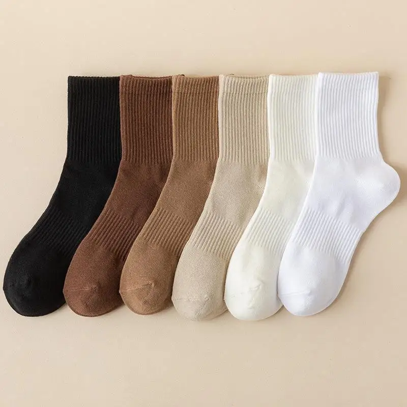 

Autumn and Winter Socks, Medium Tube Men's Socks, Retro Coffee Colored