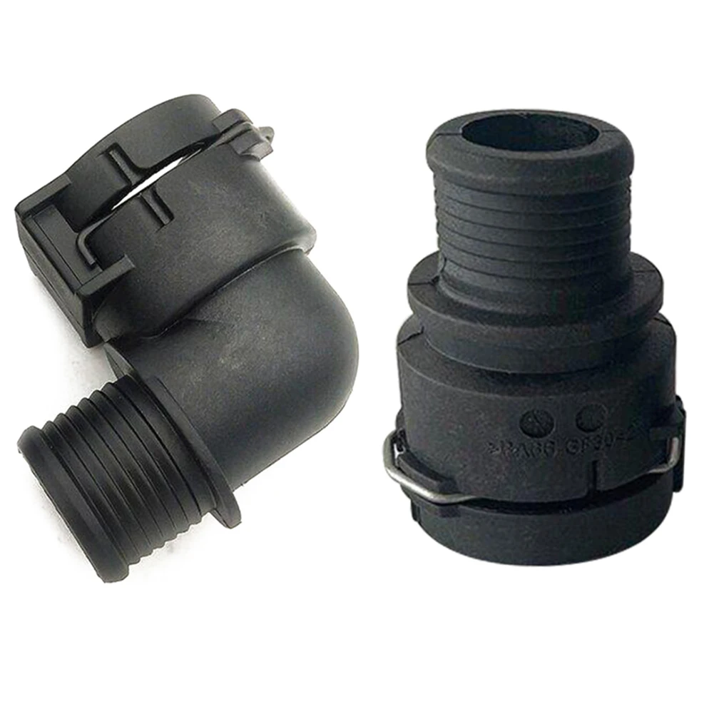 New Practical Quality Useful Connector Heater Hose ABS Inlet 2Pcs 95089363 Accessories Black Compatibility Part