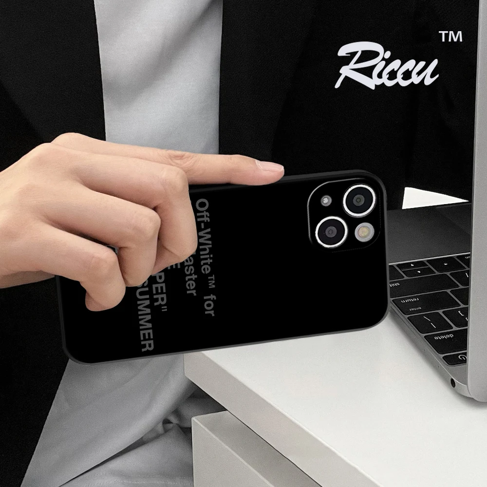 

FOR IPhone 14 Black Fashion Phone Case IPhone 14 11 12 Pro 8 7 Plus X 13 Pro MAX SE2020 6 Plus XR XS 13 Watercolour Off OW Cover
