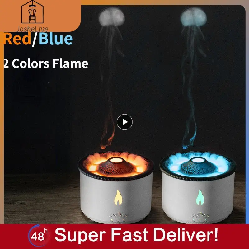 

Flame Aromatherapy Volcanic Flame 1 Pcs Night Light Lamp With Smoke Ring Essential Oil Diffuser Home Accessories Portable