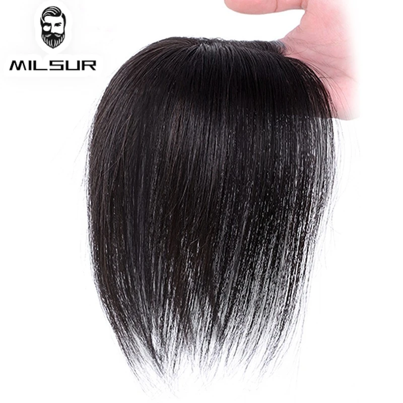 Women Real Hairpiece Hand Made Lightweight Breathable Hair Closure Hair Supplementing Set Women's Wig Clip In Women Hair Topper