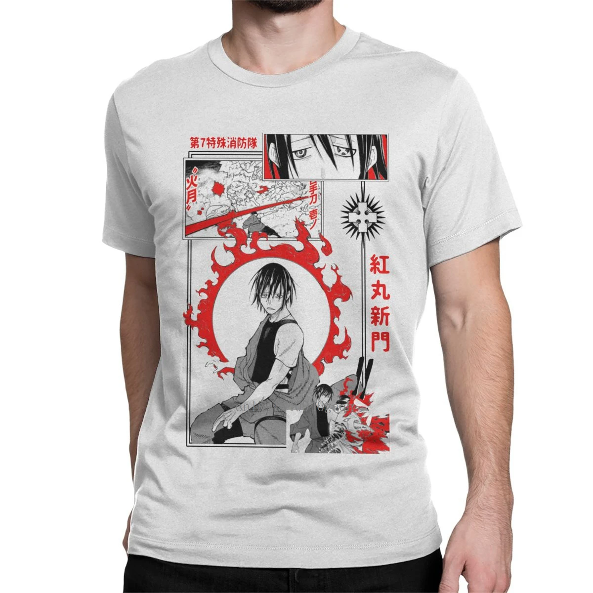 

Men's Benimaru Fire Force Perfect Gift T Shirt Japanese Anime 100% Cotton Clothing Hipster O Neck Tee Shirt 4XL 5XL 6XL T-Shirts