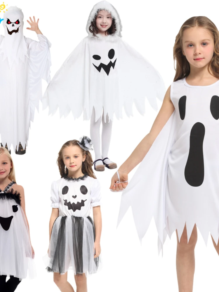 Бесплатная доставка Детский костюм на Хэллоуин набор призраков для взрослых и