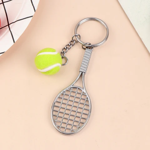 Брелок для ключей, милый спортивный мини-брелок для тенниса, брелок для ключей, аксессуары для ювелирных изделий, подарки для подростков