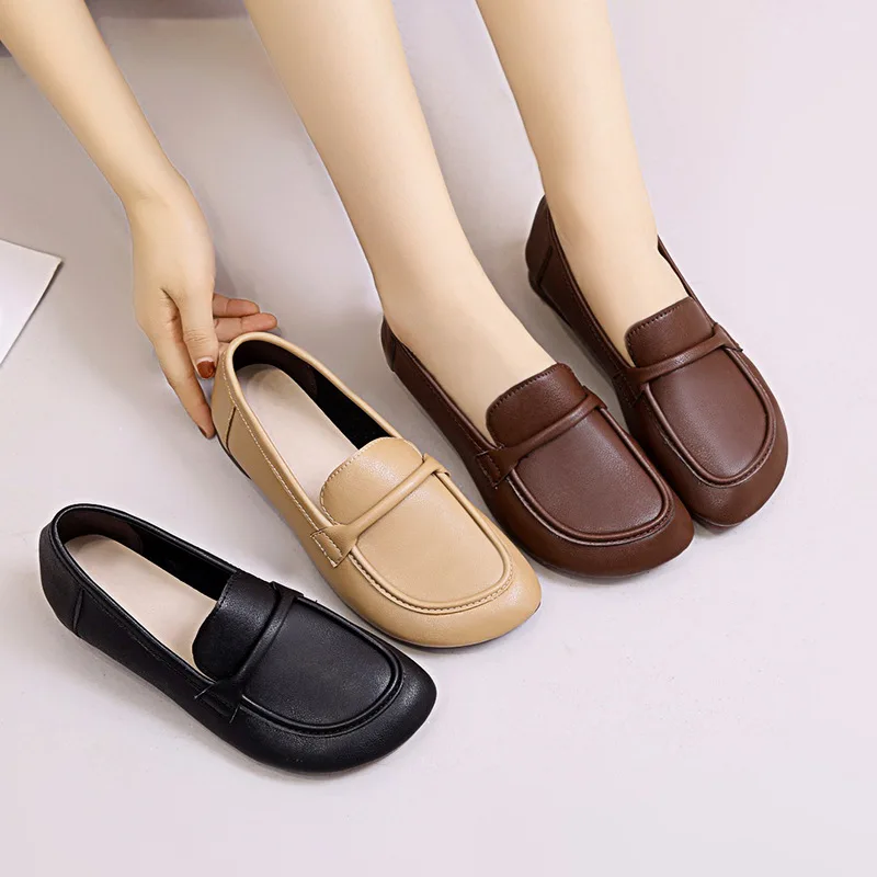 

Women Moccasin Shoes Female Footwear Autumn Casual Sneaker Soft Slip-on Round Toe Moccasins Dress Grandma New Fall Slip On Flock