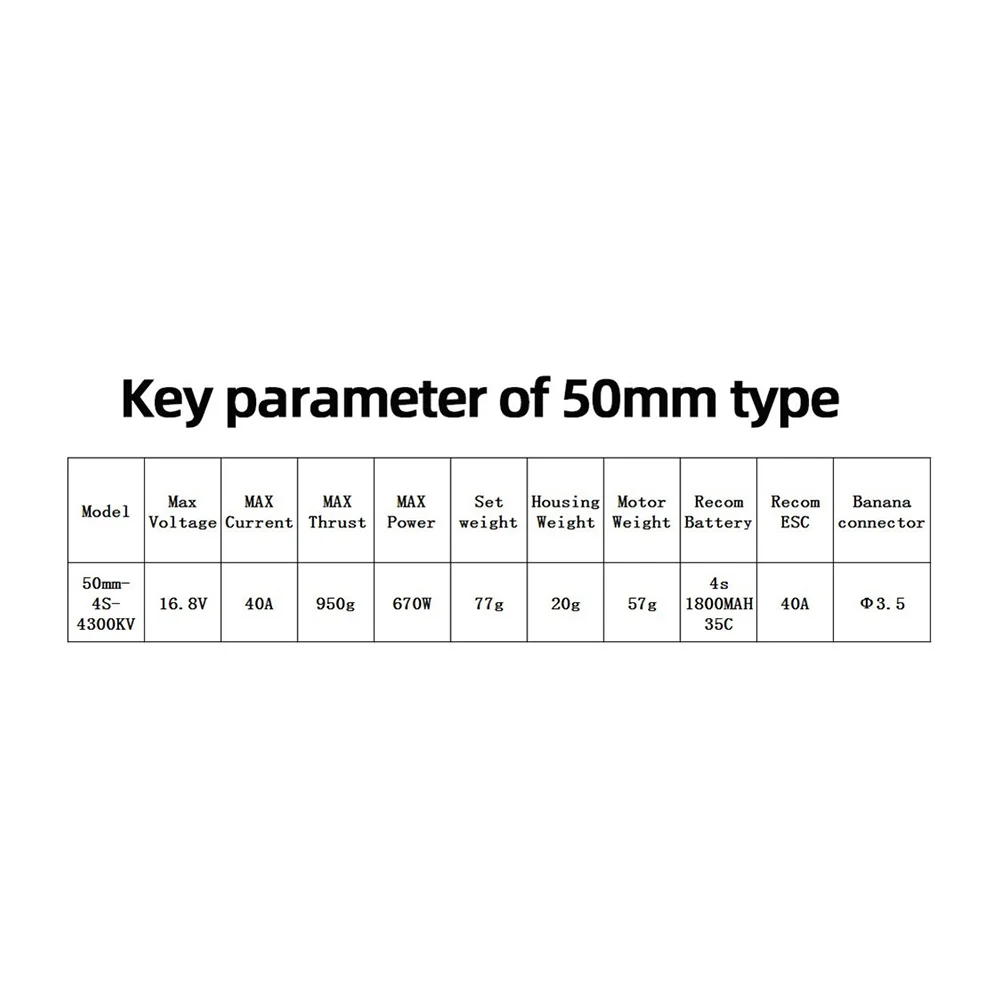 

EDF 50mm 4300KV 4S 11 Blades RC Fan Propeller with Brushless Motor for RC JET Airplane Drone Model Spare Parts