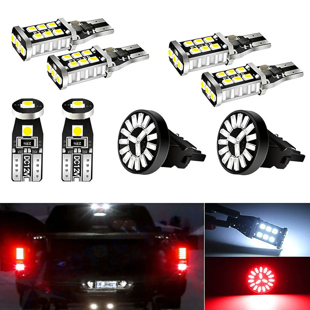 

8pcs Car LED Bulb Indoor Dome Map Reading Trunk Light Footwell License Plate Lamp Canbus For Ram 1500 2500 3500 2007-2018