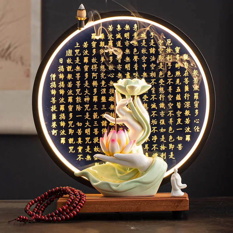 

Creative Ceramic Bergamot Backflow Incense Burner, Indoor Zen Style Living Room, Porch, Study Decoration and Decorations