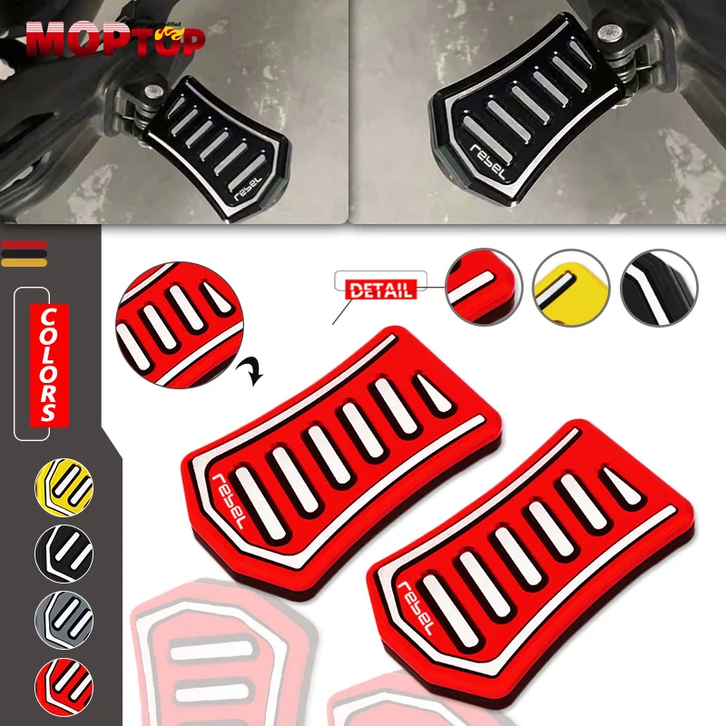 

For Honda Rebel CM300 CM500 CM 300 500 CMX300 CMX500 2017-2022 Motorcycle Foot Pegs Pedal Rest Front Footpegs Footrest Non-Slip