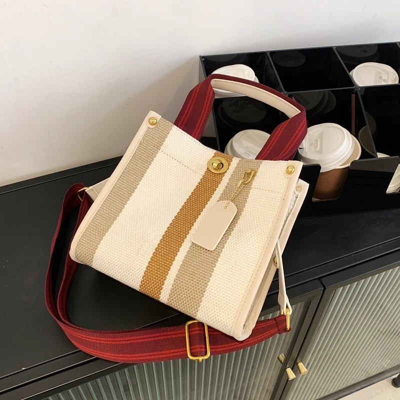 

Сумка на плечо Женская холщовая, саквояж большой вместимости в ретро стиле, Роскошный дизайнерский чемоданчик