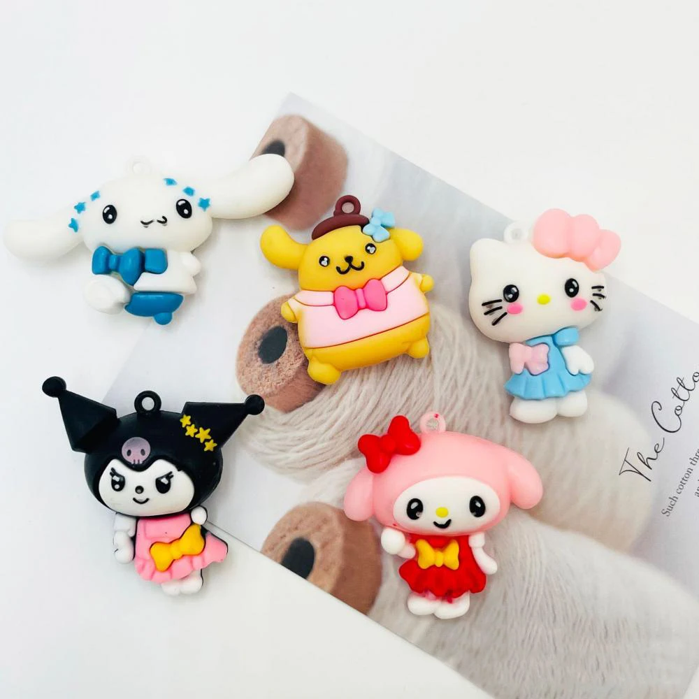 

Hello Kitty Sanrio Key Chains 5Cm Figure Cartoon My Melody Cat Kawaii Student Gifts for Girls Camera Cinnamoroll for Childrens