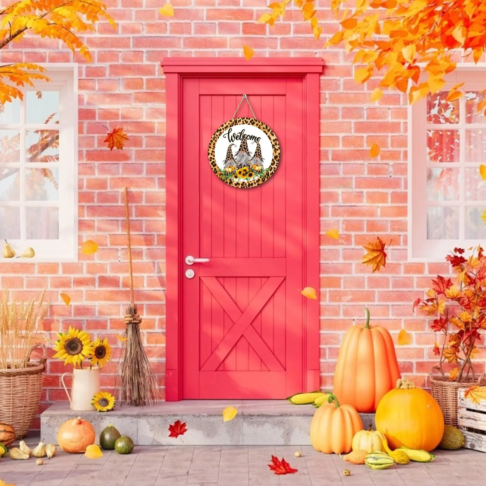 

Thanksgiving Wooden Door Plate Exquisite Welcome Sign Door Decoration Thanksgiving Supplies