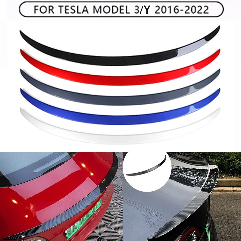 

For Tesla Spoiler Model 3 Spoiler Model Y Spoiler Tesla Rear Wing Spoiler Rear Trunk Lip Fiber Wing Spoiler 2016-2022