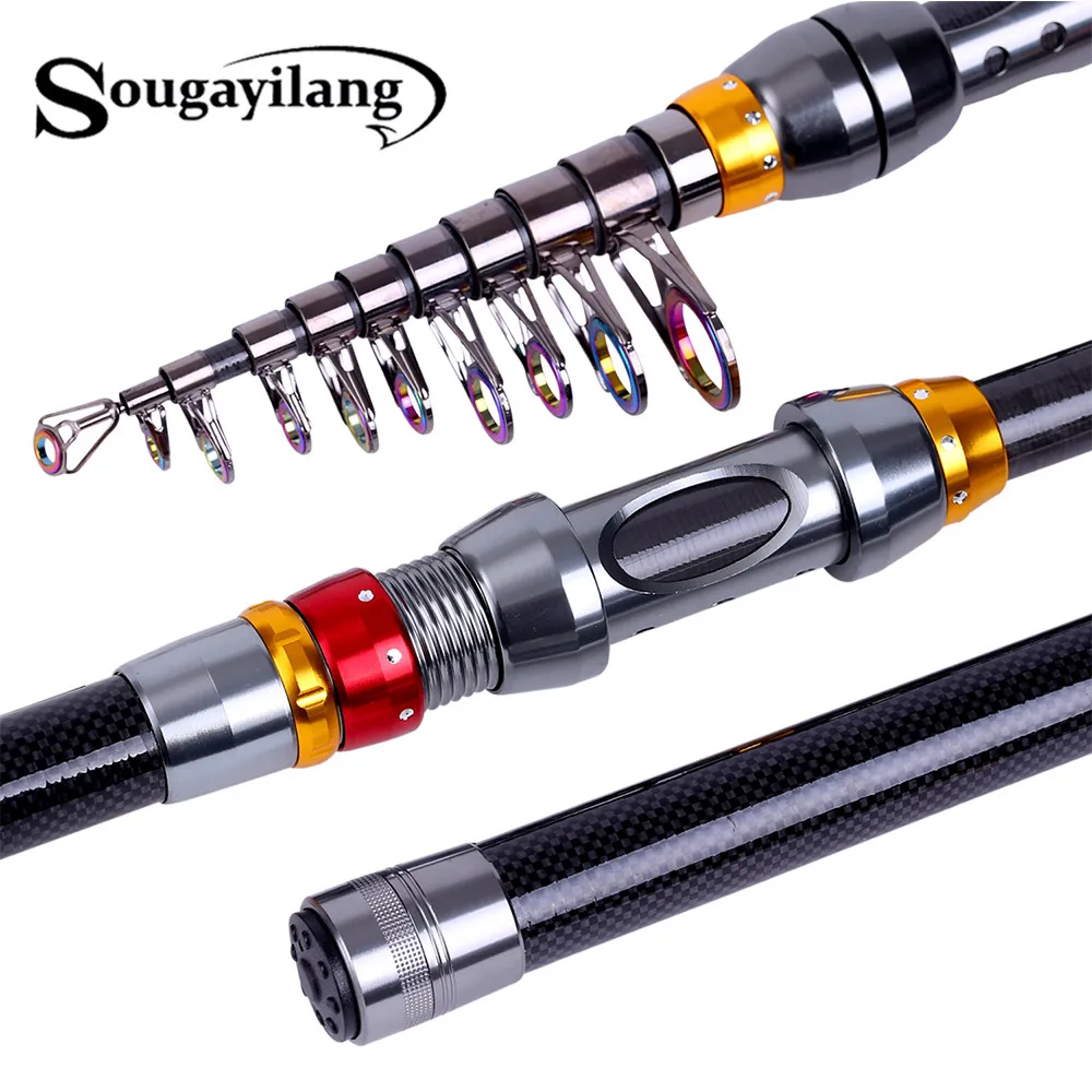 

Sougayilang Spinning Fishing Telescopic Rod 1.8m-3.6m Carbon Fiber Fishing Rod High Saltwater Rod Bait Casting Fishing Rod Pesca