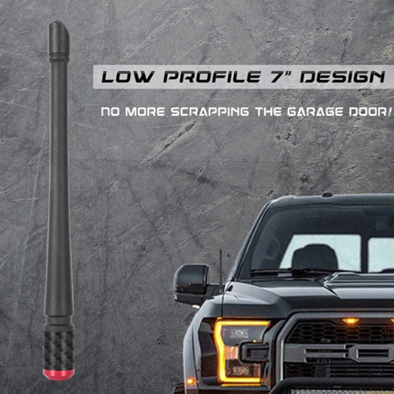 

7 inch Rubber Antenna Replacement AM FM Radio Signal Aerial for Jeep 07-22 /Dodge Ram/ Ford Raptor / F150 2009-2022 Accessories