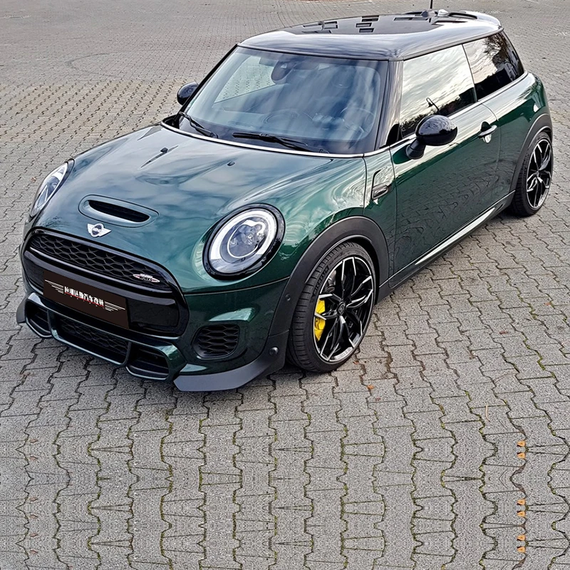 Фото Передний разделитель губ для MINI JCW F55 F56 F57 2013-2019, бампер, спойлер на подбородке, крылышки, аксессуары, внешний комплект кузова автомобиля №3