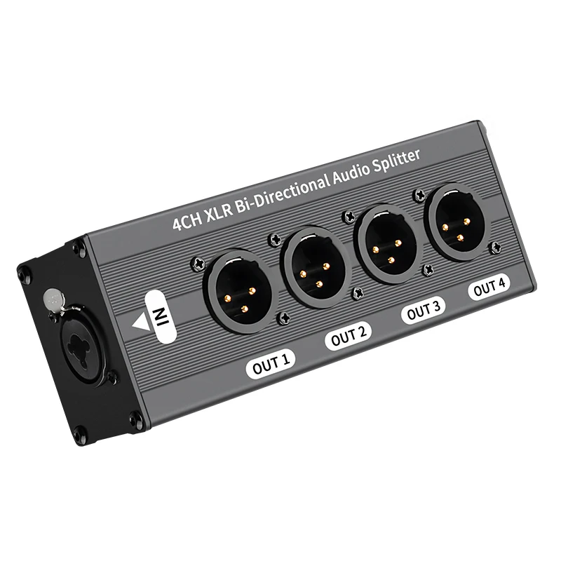 Пассивный XLR-сплиттер для аудиосигнала 1 вход 4 выхода, 3-контактный, балансный, не требует внешнего блока питания (art.: 3920d997dcf49) - 3920d997dcf49