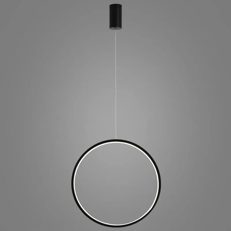 Modern LED Chandelier Lights Round Ring Circle Pendant Lamp For Living Room Lighting Indoor Black White Gold Chandelier