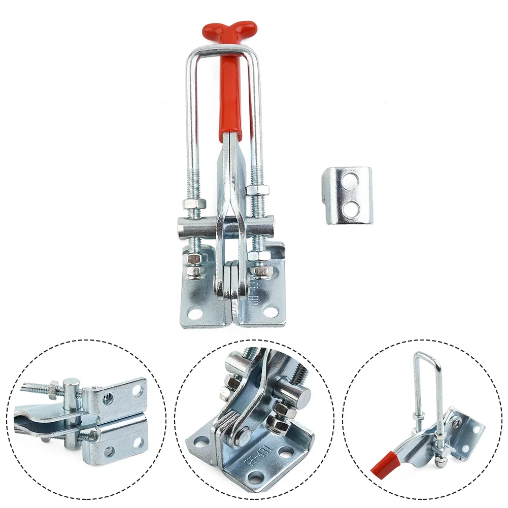 

Equipment Toggle Clamp Woodworking Adjustable Durable Easy To Install Galvanized Iron Silver GH-40323 Good Carrying