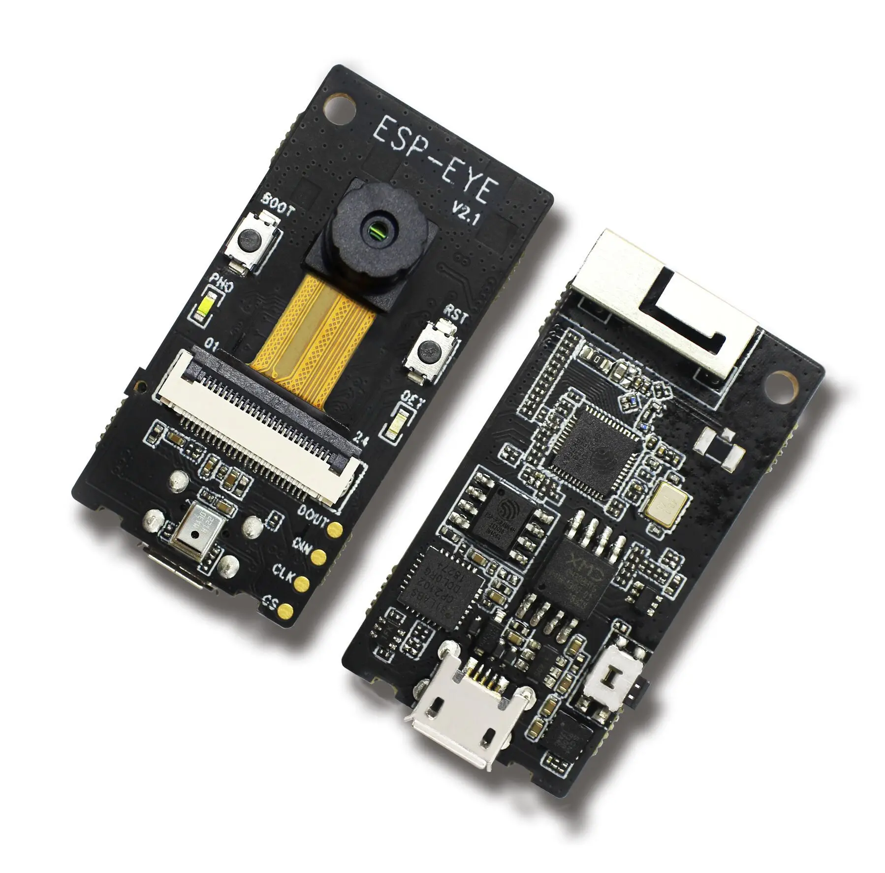 

1 pcs x ESP-EYE face recognition board Evaluates image recognition and audio processing used in various AIoT applications