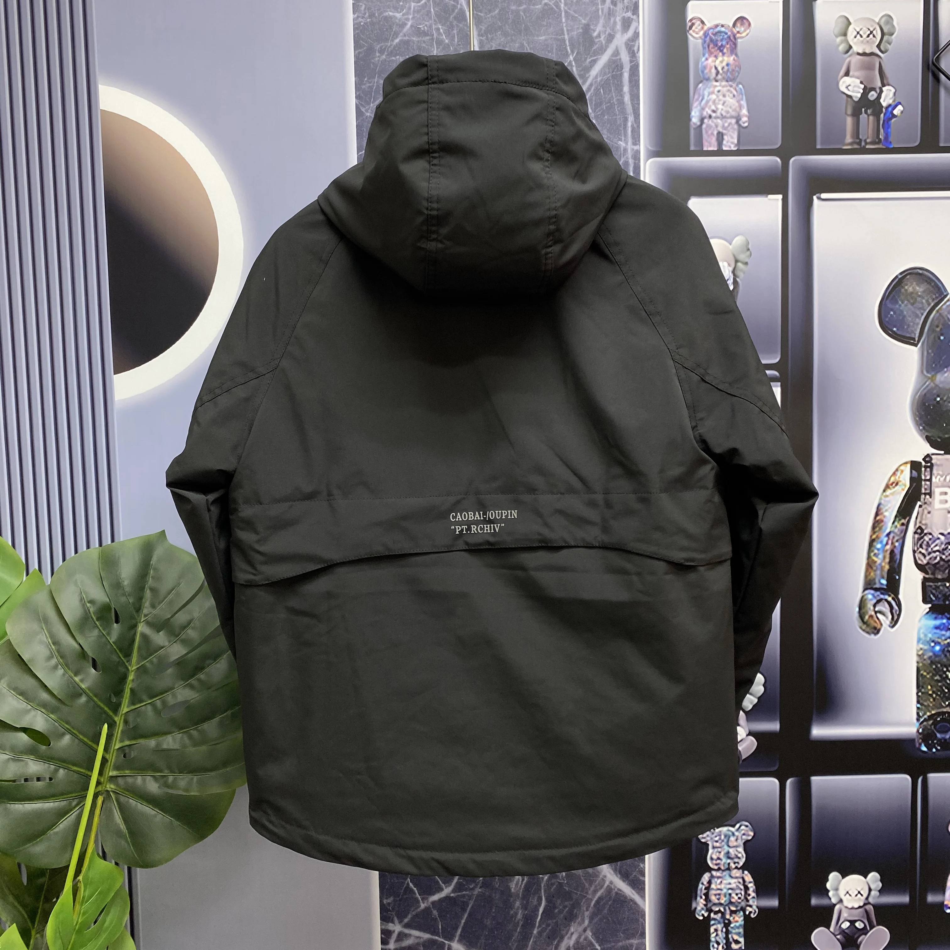 2024 Winter New Cotton-padded jacket Outerwear Men's Cargo Cotton-Padded Jacket Top Youth Fashion Hood Warm Student Cotton-Pa...