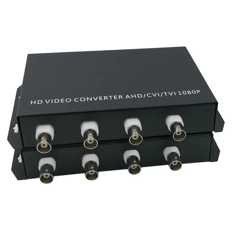 20KM Optic BNC Extender 4CH Port AHD CVI TVI 1080P Optical HD fiber video converter