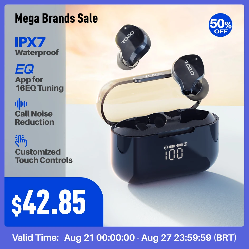 Bluetooth-Π½Π°ΡΡΠ½ΠΈΠΊΠΈ TOZO T18 Ρ ΡΡΠΌΠΎΠΏΠΎΠ΄Π°Π²Π»Π΅Π½ΠΈΠ΅ΠΌ, IPX7 Bluetooth-Π½Π°ΡΡΠ½ΠΈΠΊΠΈ TOZO T18 Ρ ΡΡΠΌΠΎΠΏΠΎΠ΄Π°Π²Π»Π΅Π½ΠΈΠ΅ΠΌ, IPX7