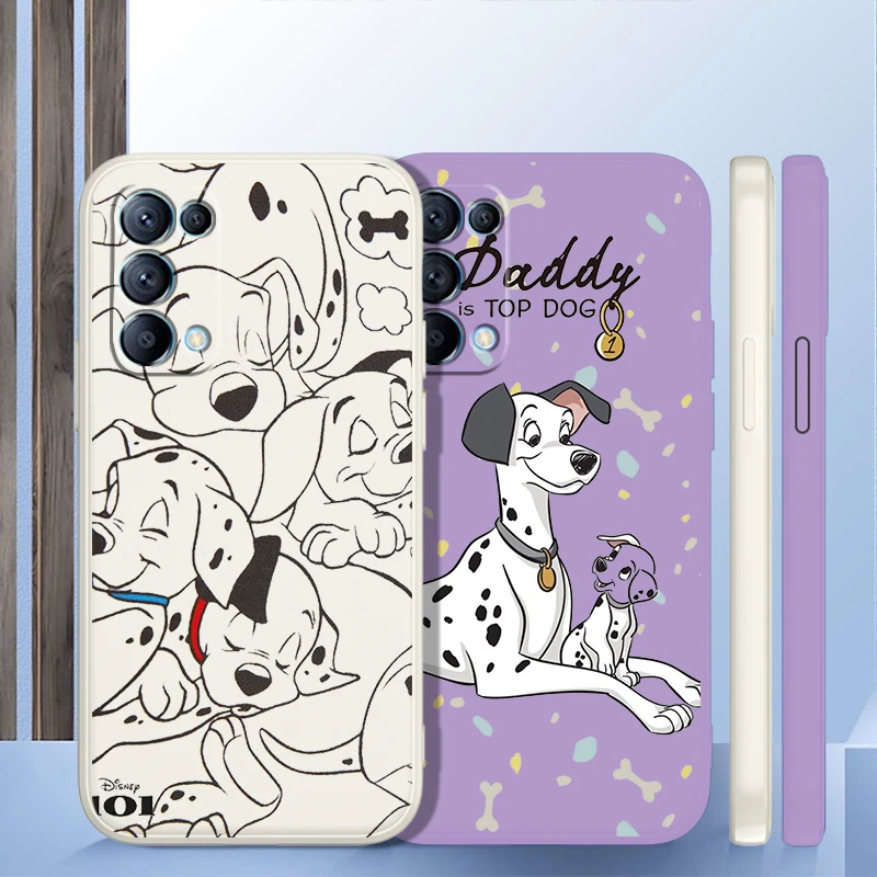 

Dog 101 Dalmatians Phone Case For OPPO Find X5 X3 X2 neo Pro Lite A5 A9 2020 A96 4G 5G Liquid Rope Candy Color Cover Coque Capa