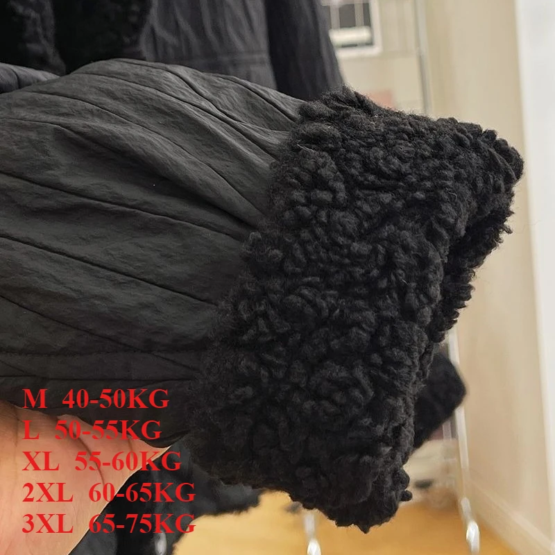 Женская зимняя теплая двусторонняя куртка из овечьей шерсти