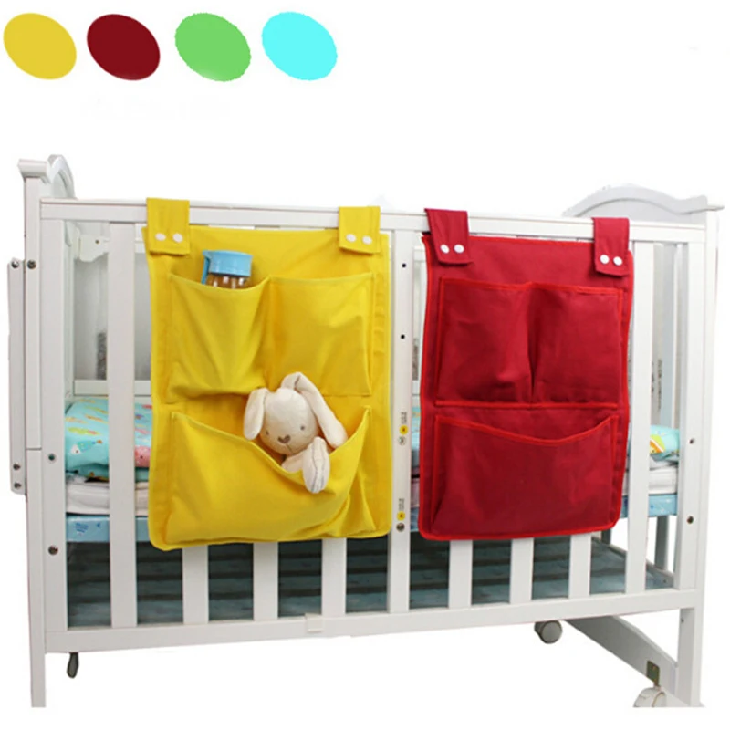

Cartoon Rooms Nursery Hanging Storage Bag Baby Cot Bed Crib Organizer Toy Diaper Pocket For Newborn Crib Bedding Set 45*35cm