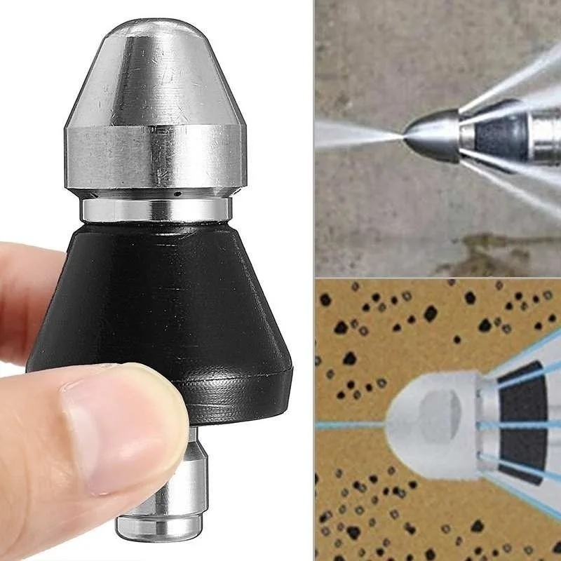 

High Pressure Pipe Dredging Cleaning Nozzle Washer Sewer 6 Jet Nozzle Washing Machine Drain Cleaning Home Accesories
