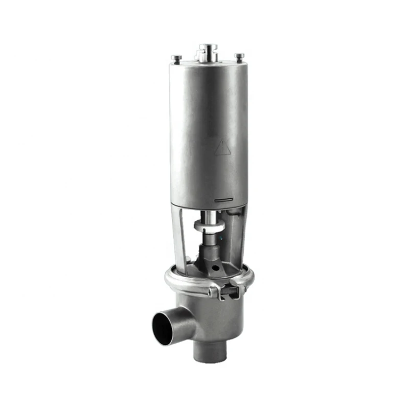 Sanitary stainless steel pneumatic intelligent mix proof reversing valve with ctop