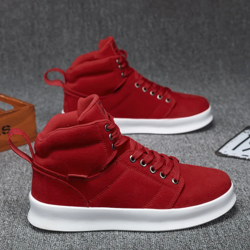 Brand Mens High-Top Skateboard Shoes Womens Colorful Leather Sneakers Comfortable Sports Tennis Shoes Casual Vulcanized Shoes