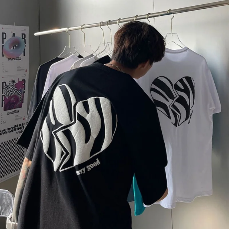 

Summer Cotton Designer Mens T-shirt Japanese Streetwear Y2k Clothes Print T Shirt Half Sleeve Graphic Tee Harajuku Fashion Tops
