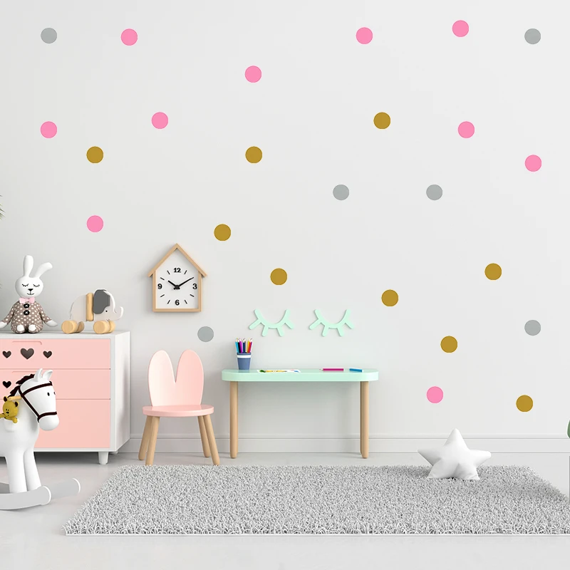 

DIY Polka Dots Wall Stickers Colorful Removable Vinyl Wall Decal Kids Bedroom Baby Nursery Wallpaper Home Decoration Art Sticker