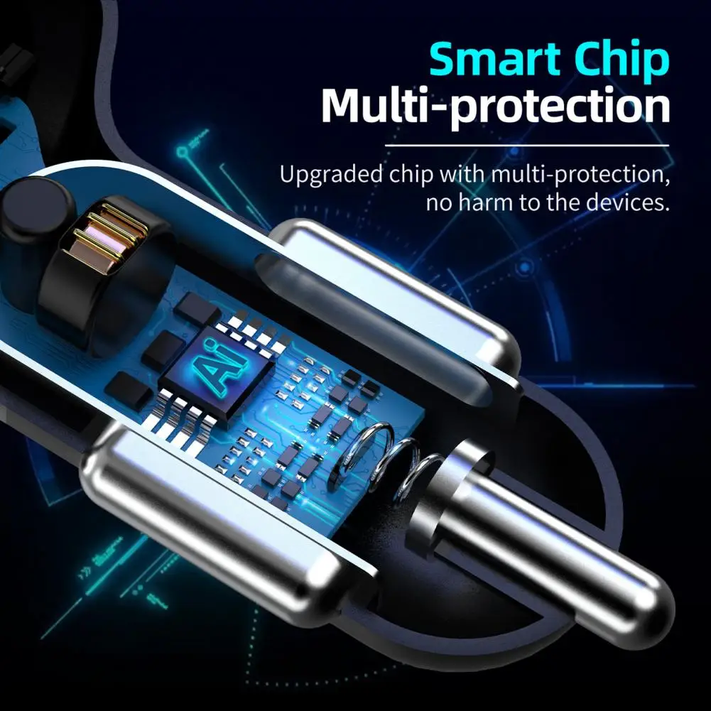

USB Car Charger 4 in 1 Lightweight Mobile Phone Charging 4-Port Car Cigarette Charger Socket Car Cigarette Socket for Car