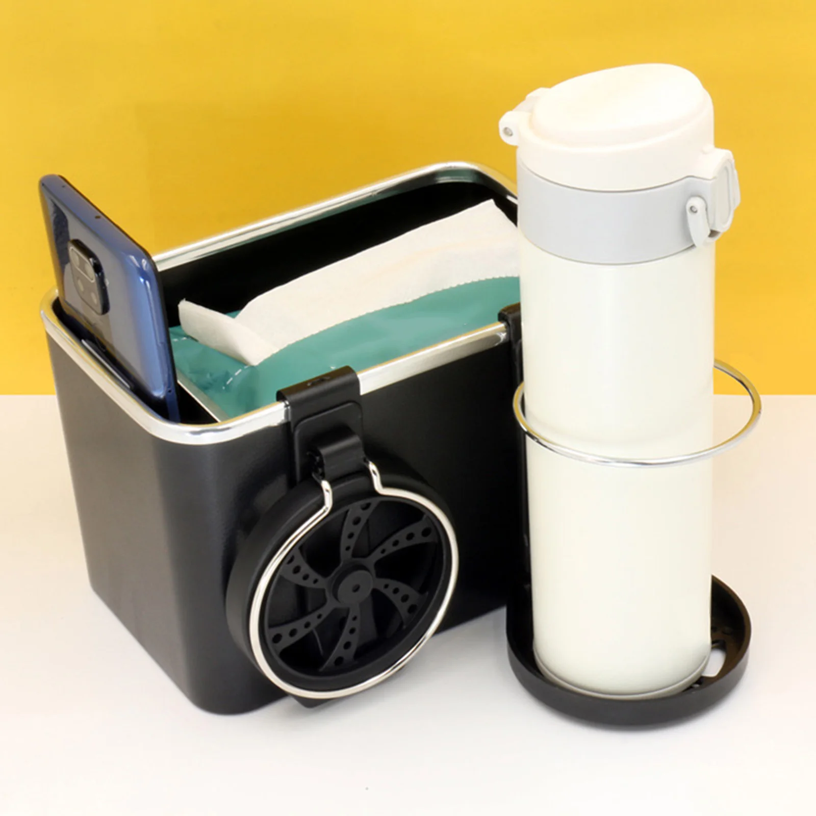 

Car Tissue Box Leather Case Creative Cartoon Car Paper Wipes Cover Water Cup Drink Mobile Phone Stand Storage Box