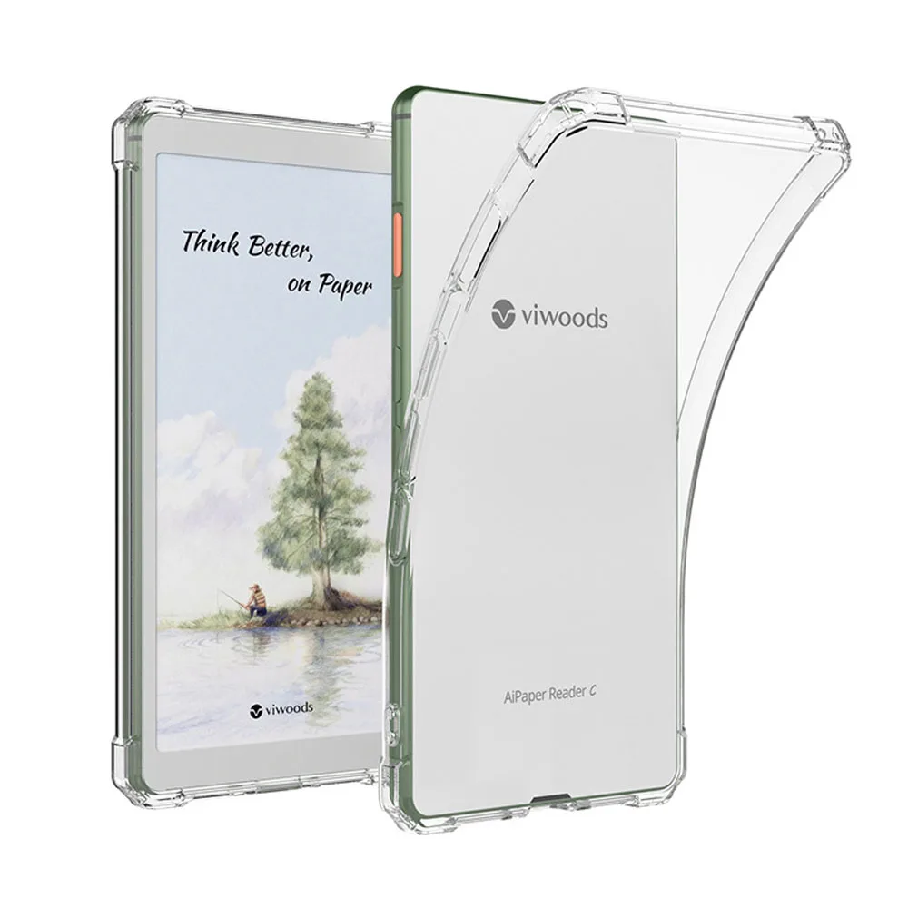 Фото Чехол для Viwoods AiPaper Reader C 6,13 дюйма с четырьмя углами, защита от ударов, прозрачный мягкий корпус, защитный чехол для электронной книги №1