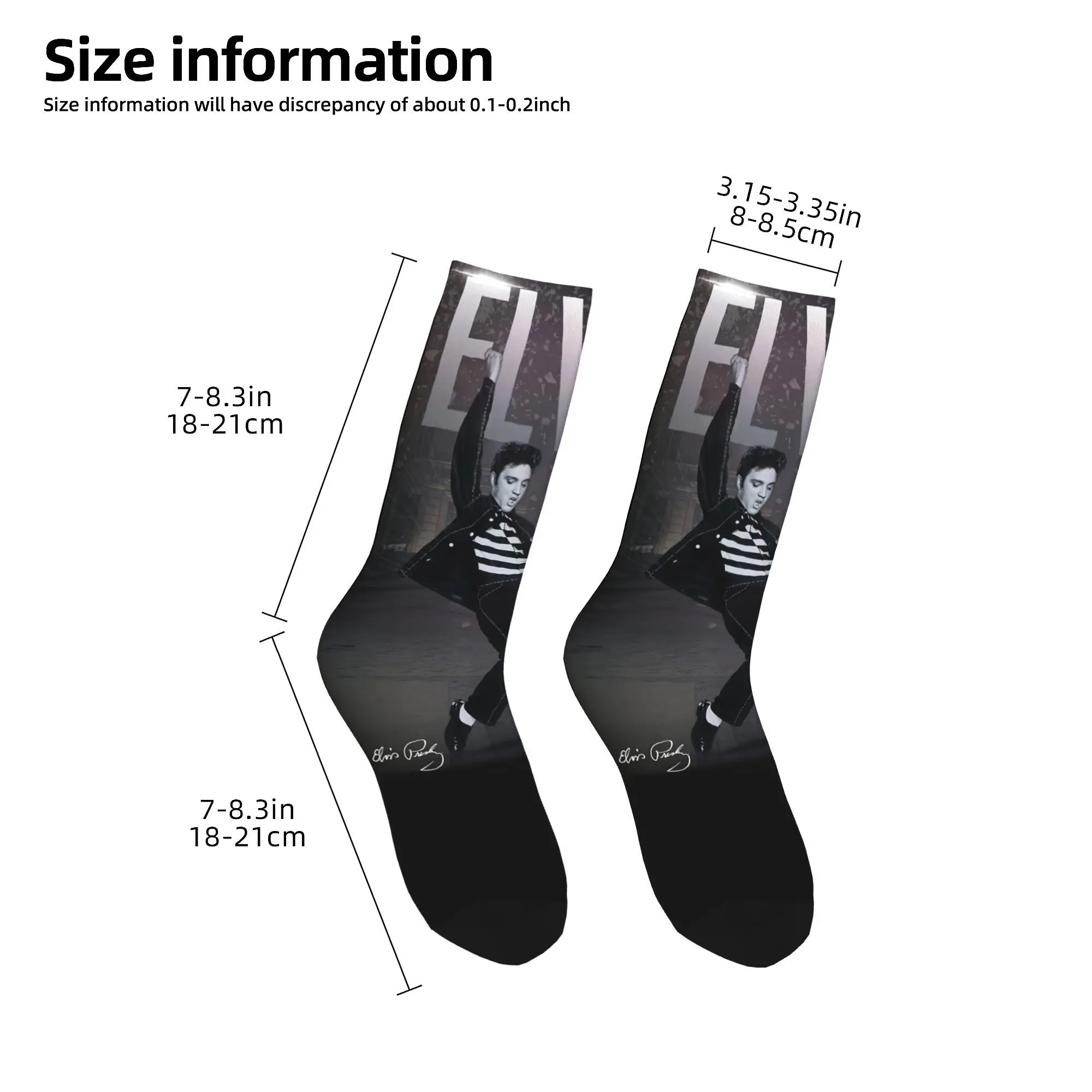 E-Элвис Пресли Legend Artwork Носки с принтом для повседневной носки Уютные крутые
