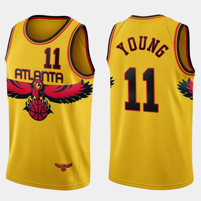 

Новый сезон 2023, мужские американские баскетбольные майки, одежда #11, баскетбольные штаны Атланты, бойкса, молодого Техаса европейского разм...