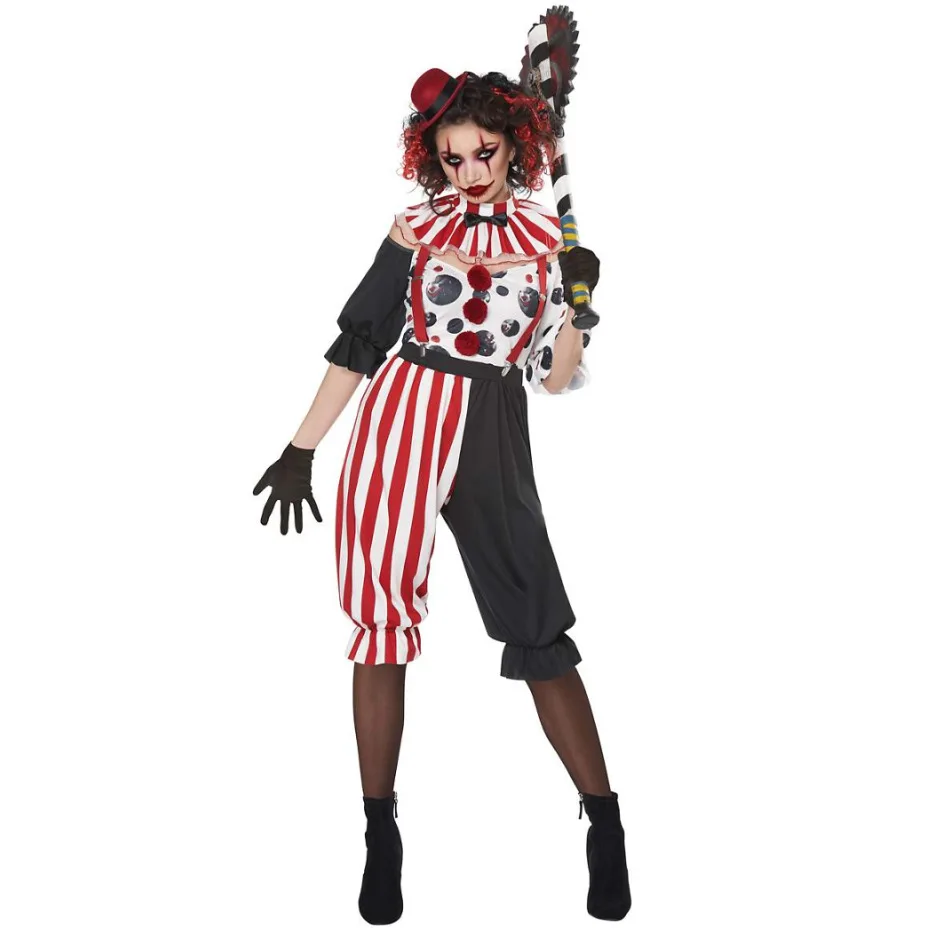 

Halloween Cosplay Clown Costume Circus Zombie Women Costume