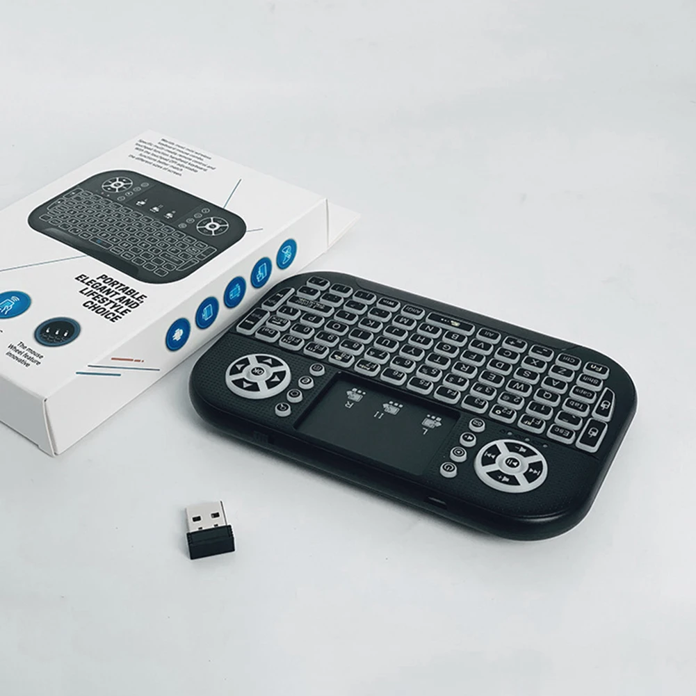 Ergonomic Mini Air Mouse Keys USB Wired Keyboard RGB Portable PC Computer Mini Gaming Keyboard USB Wired for Desktop Laptop