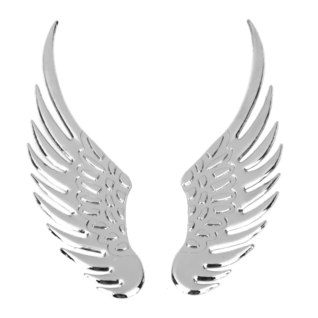

Set Of Professional Wings With Double Sided Adhesive Paper For Car Body Interior External Decoration Silver