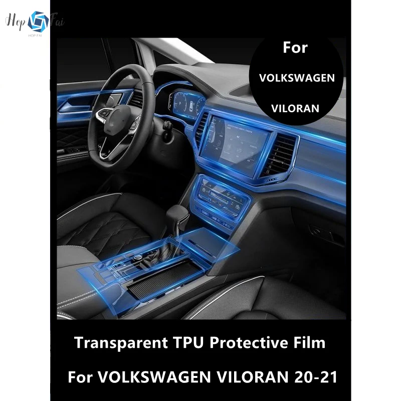 

For VOLKSWAGEN VILORAN 20-21 Car Interior Center Console Transparent TPU Protective Film Anti-scratch Repair Film Accessories