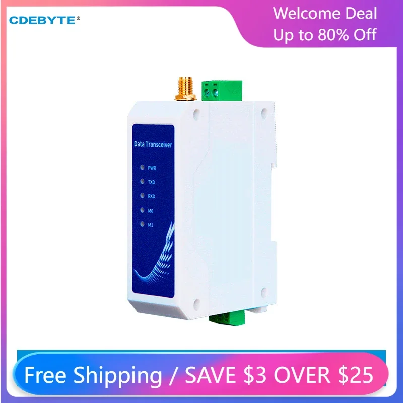 

CDEBYTE E95-DTU(900SL22-485) LoRa Module 915MHz Industrail Grade Wireless Data Transmission 5KM 22dBm DC8～28V RS485 Modbus