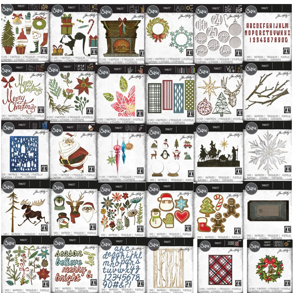 

2023 Holiday Deer Gift Alphabet Metal Cutting Dies Cut DIY Scrapbooking Paper Craft Handmade Make Album Card Christmas New Die
