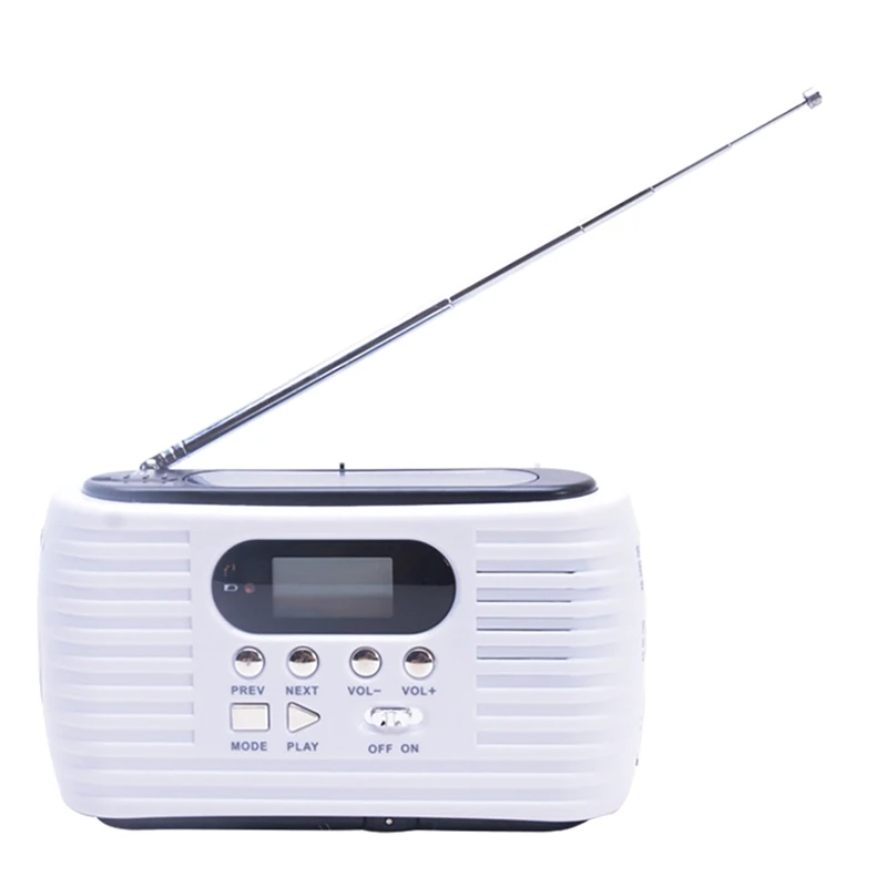 

D323 Solar Hand-Cranked Radio Portable Multi-Function Card Screen Display LED Flashlight Radio For Outdoor Emergency