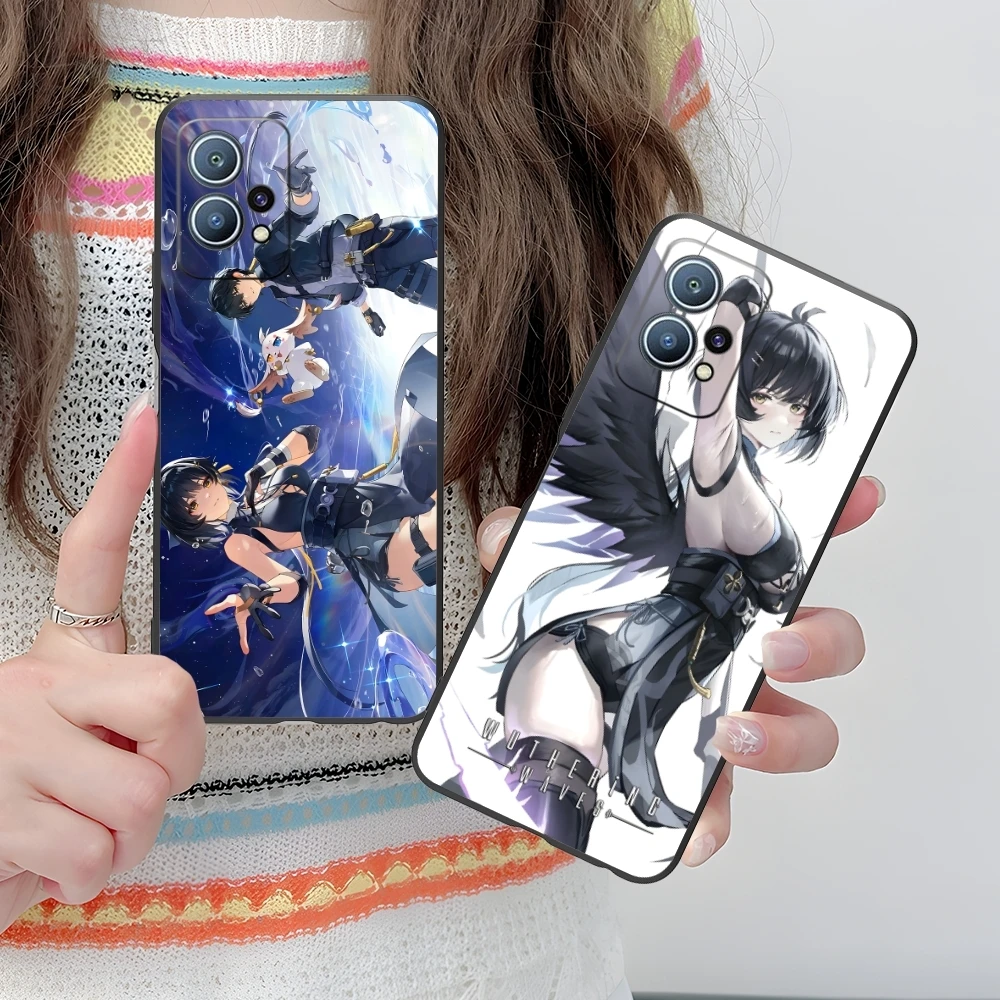 Wuthering волны Rover чехол для мобильного телефона Huawei P60 P50 P40 P30 P20 P10 P9 P8 Pro Lite Plus черный